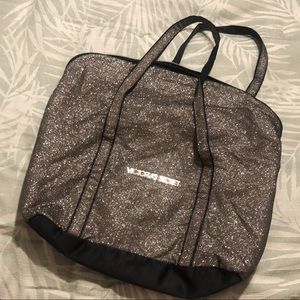 Victoria Secret Black Gold Glitter Bag!!